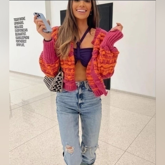 Zara Knitted Knit Halter Top Purple Medium 2488/104/611 - Picture 8 of 8